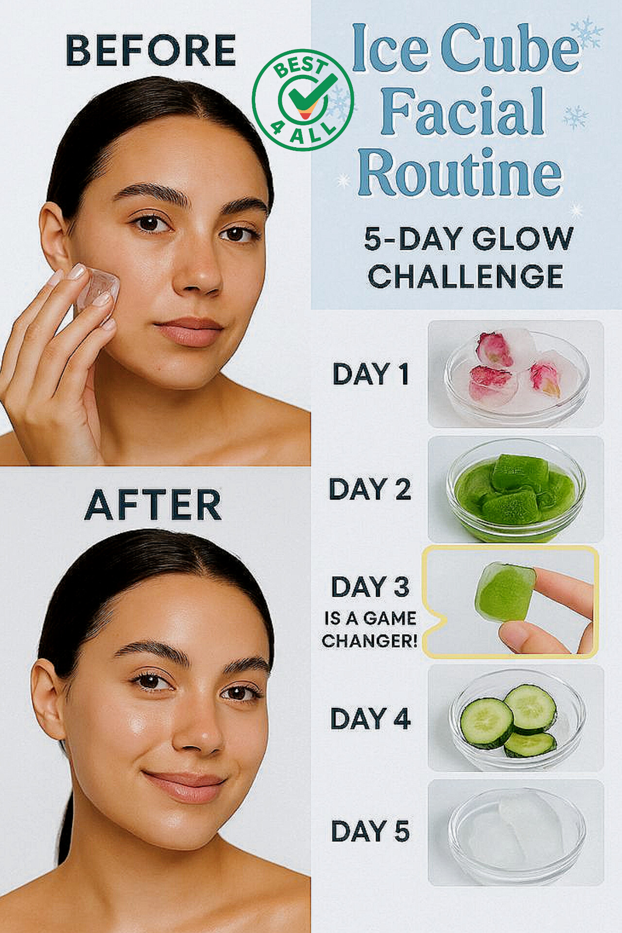 روتین استفاده از یخ قبل از آرایش برای ماندگاری بیشتر میکاپ