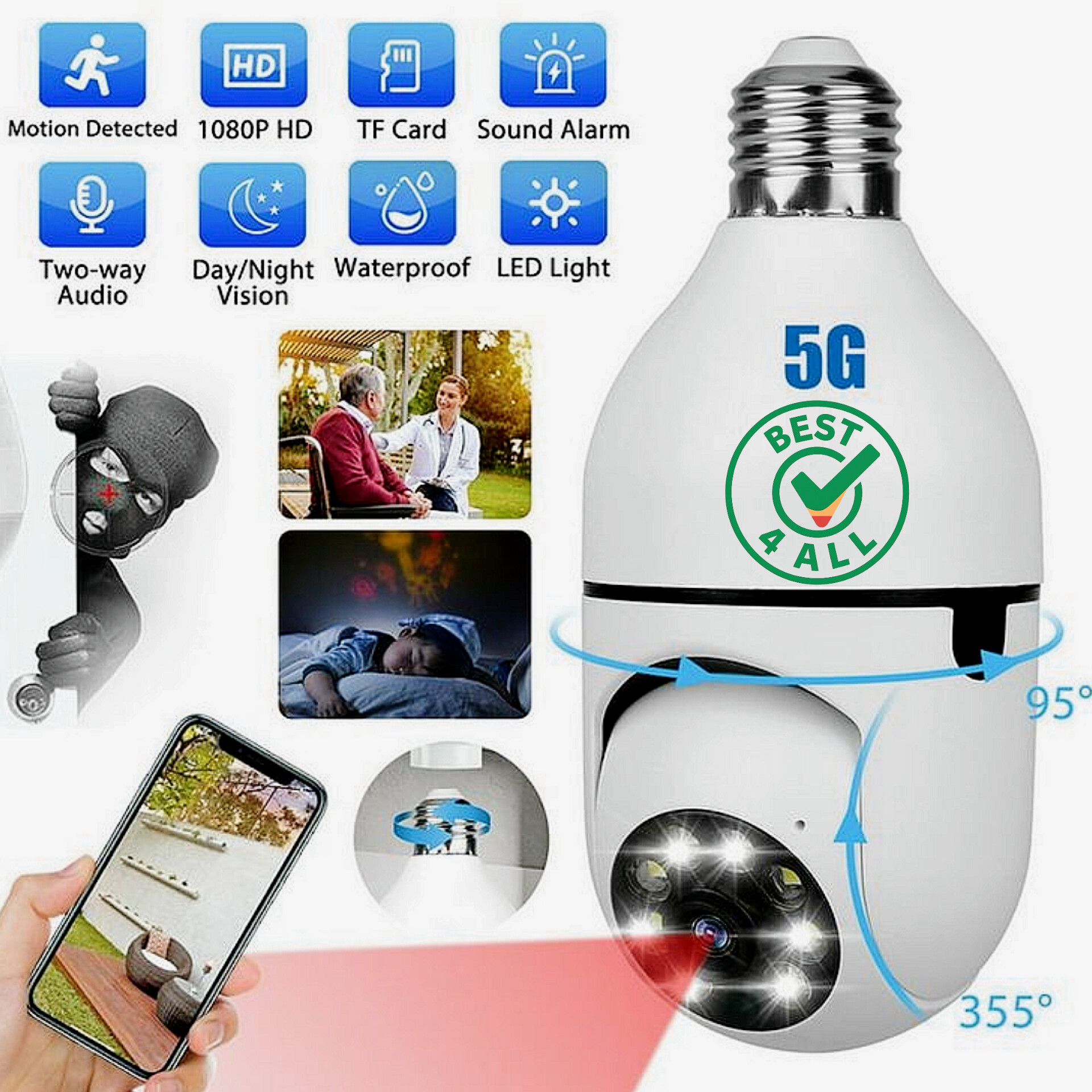 میکروفون و اسپیکر داخلی برای صدای دوطرفه و شنود زنده